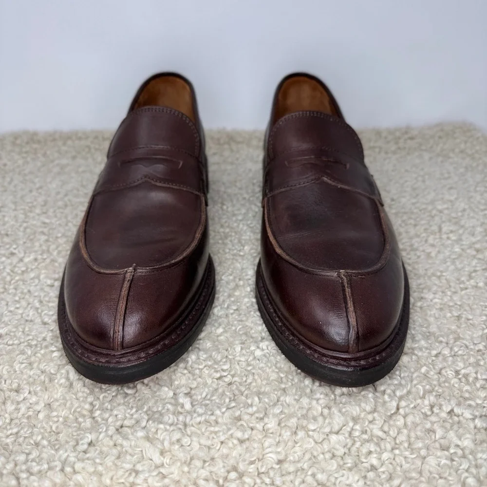 Allen Edmonds Denali Slip On Penny Loafers Men 11 D Dark Brown Leather